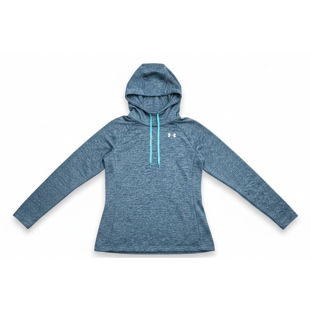 Under Armour Womens XS Teal Blue Loose Hoodie Thin Lightweight Long Sleeve Shirt